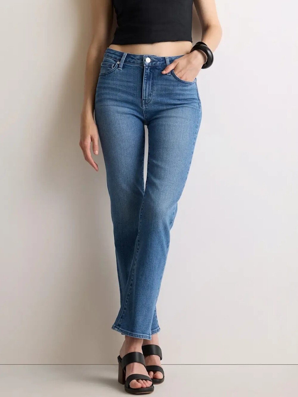 Quince | Bella Stretch Straight Jeans Womens 33 Seaside Blue Stretch Denim